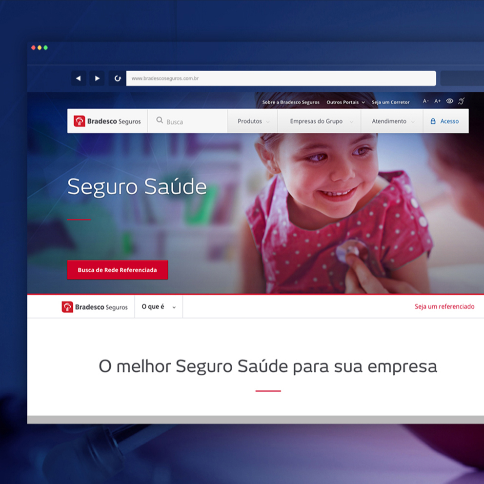 Redesign portal institucional Bradesco Seguros