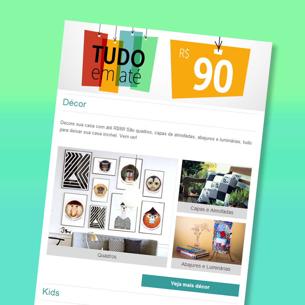 Email marketing descontos Elo7