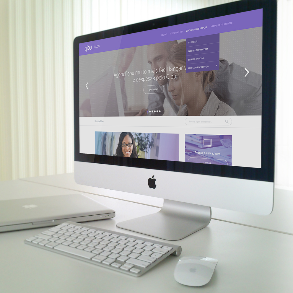Desenvolvimento e redesign do website Qipu