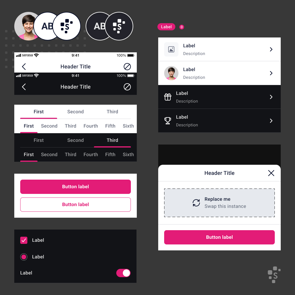 Componentes design system Serasa
